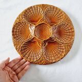 Ceramic Oyster Dish Made in Portugal in Barbotine