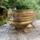 Large brass lion planter Art Nouveau