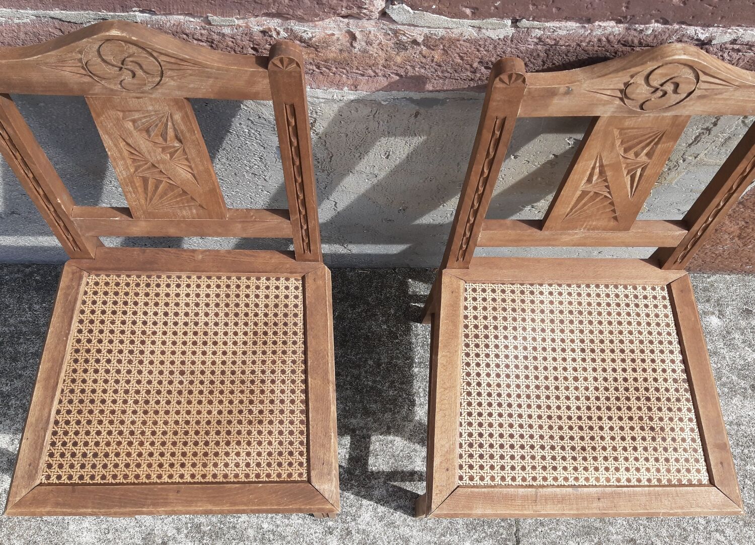 Set of 2 50s bistro chairs