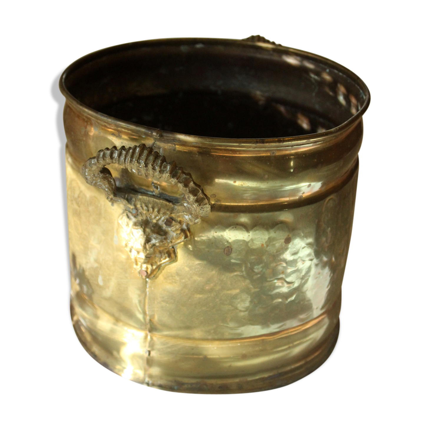 Large brass planter, Boho-style, Vintage