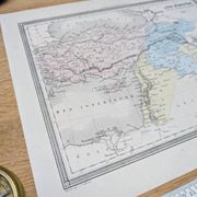 L'Asie mineure, carte ancienne, imprimée en 1852.