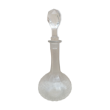 Glass wine decanter with cork