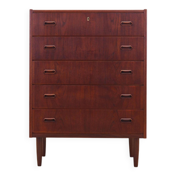 Teak chest of drawers, Danish design, 1970s, production: Denmark