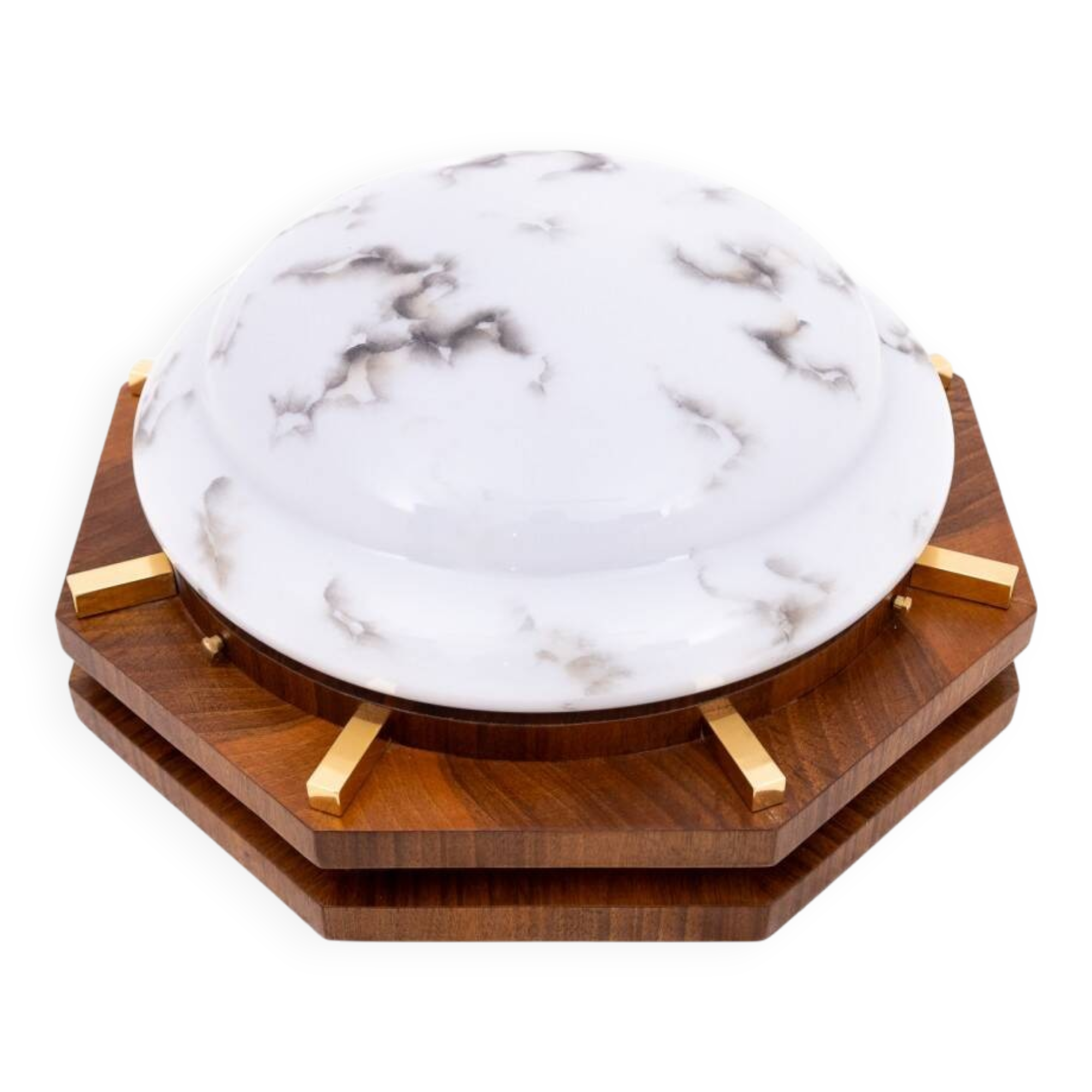 Art Deco lamp/ceiling, Poland, 1950s.