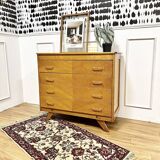 Vintage chest of drawers compass feet