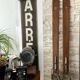 Pair of vintage wooden skis