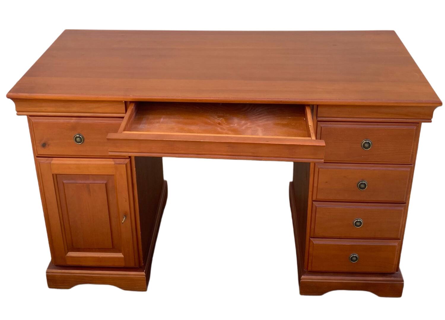 Louis Philippe style pine executive desk
