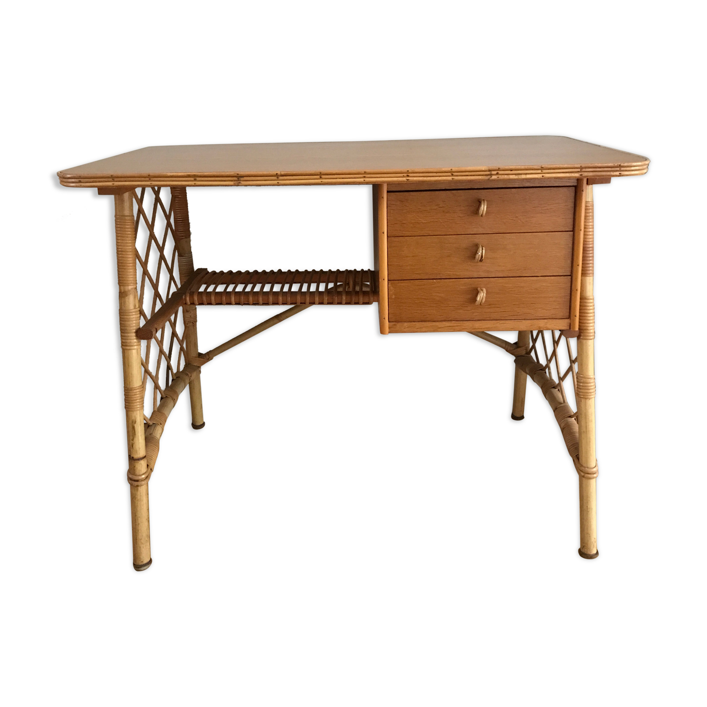 Rattan desk