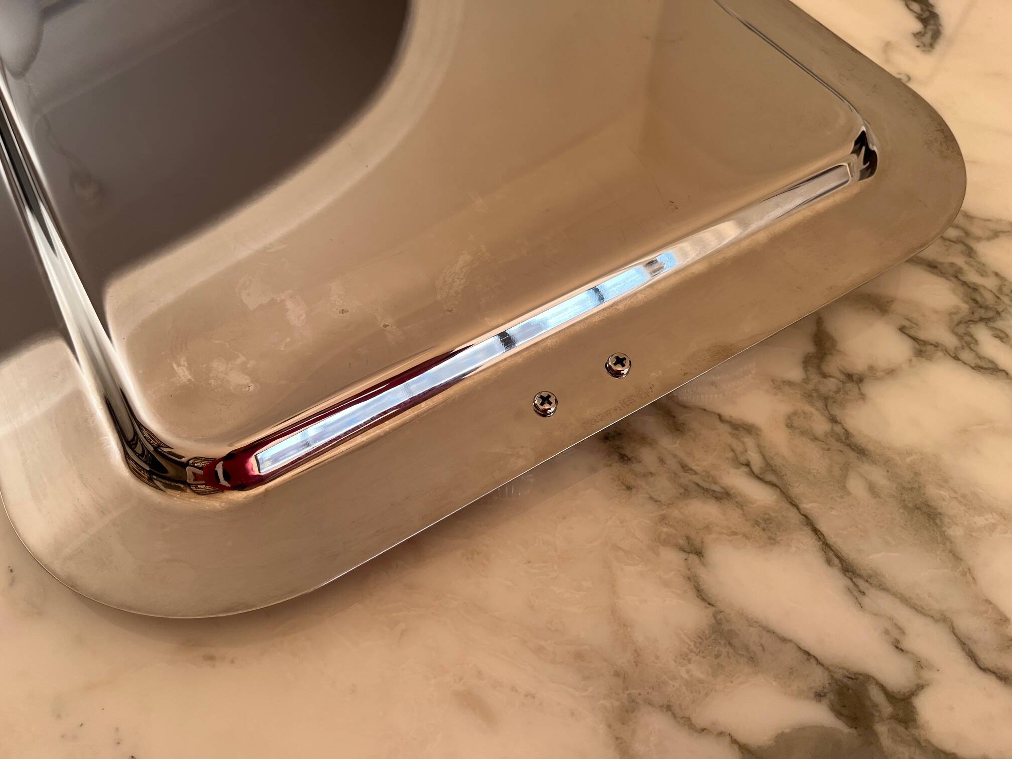 1970s plateau design in the style of Maria Pergay – silver-plated metal