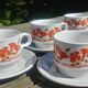 Set 6 cups/coffee cups Kiln Craft Made in England 70s