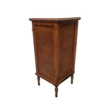 Antique French Oak Bedside Table With Marble Top, early 1900s