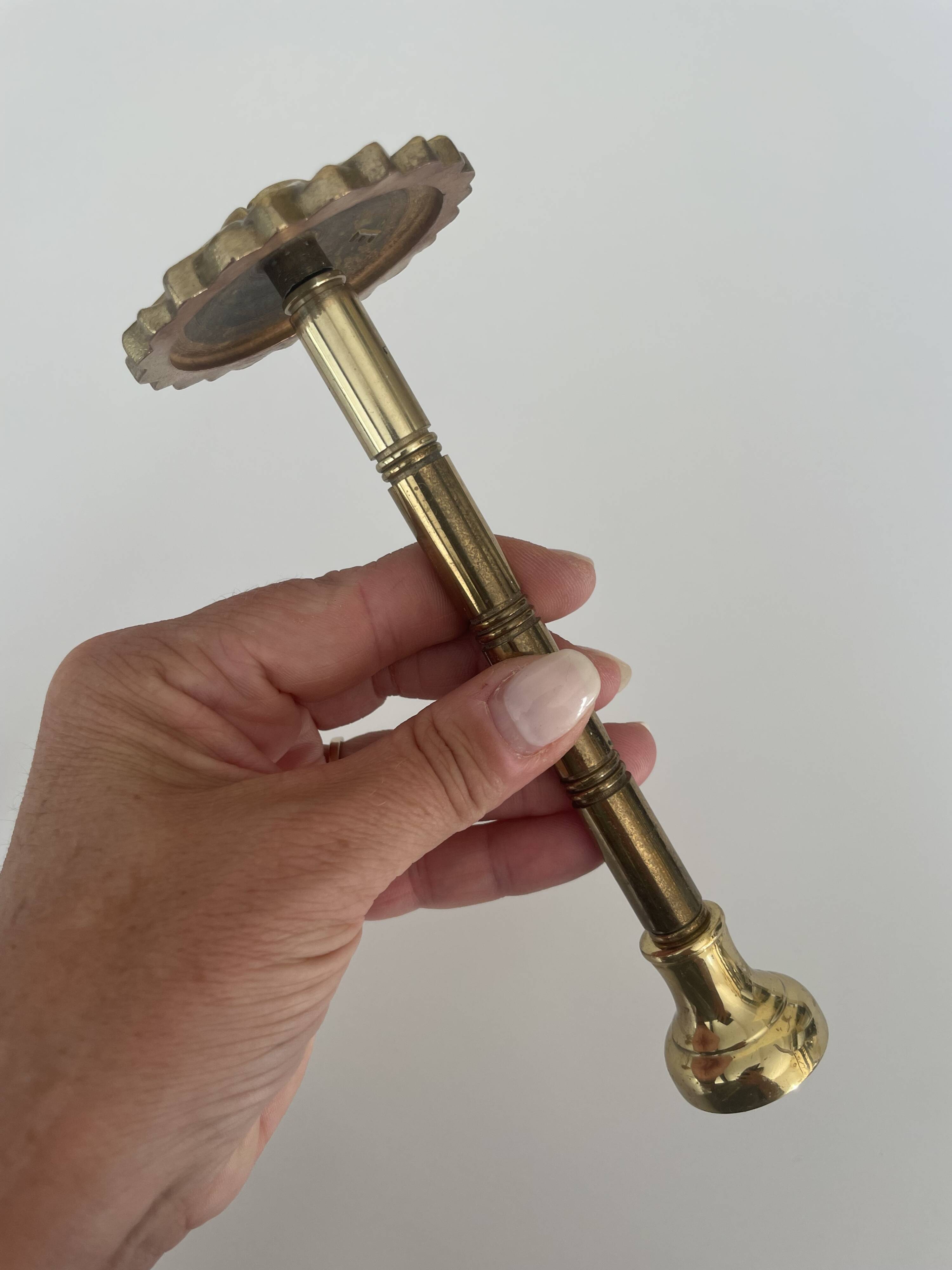 2 vintage gold brass hooks for coat rack or curtains