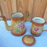 Enamelled cafeite floral decoration