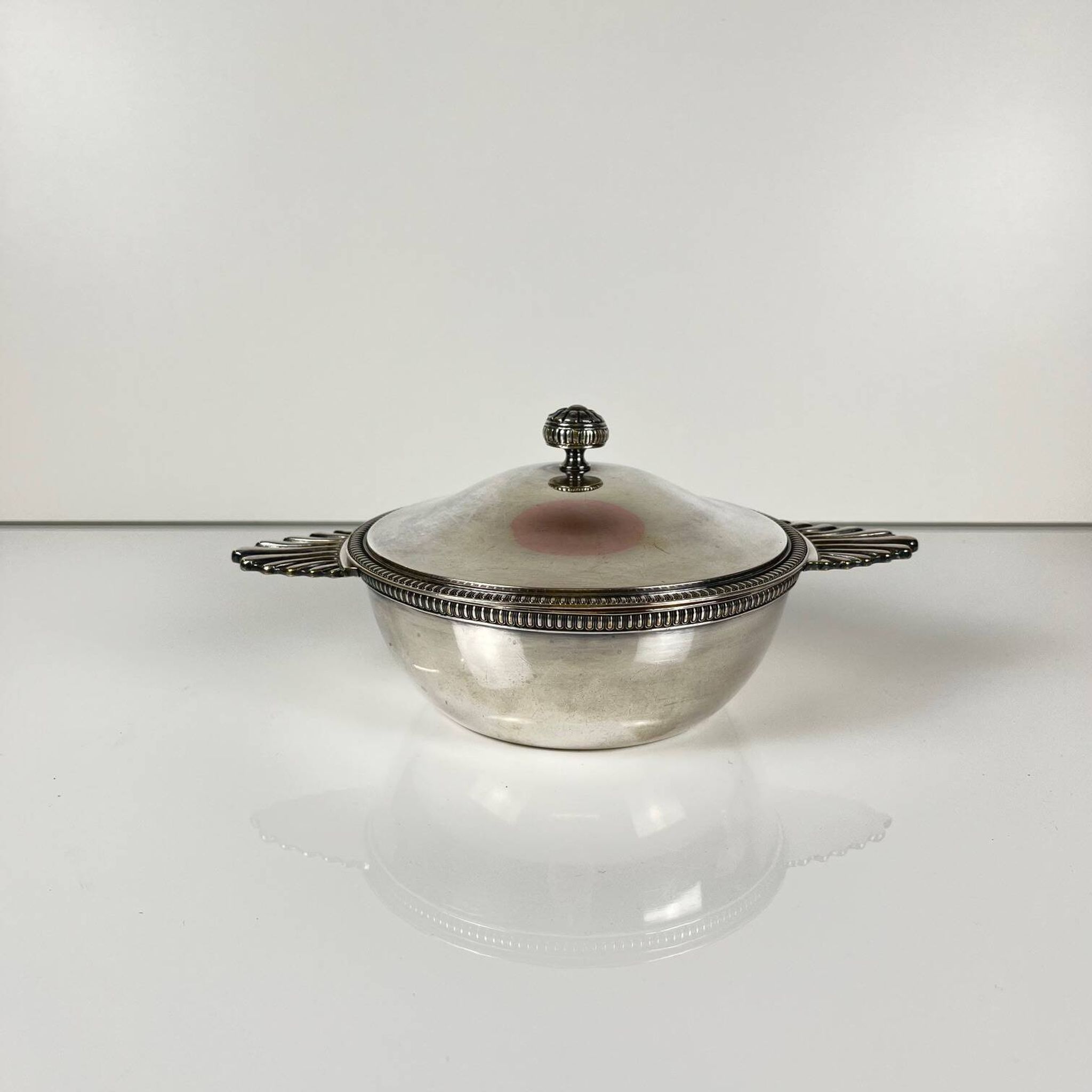 Sucrier en métal argenté, style Art Déco – XXe siècle