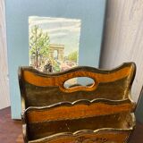 Small mail rack in old Florentine wood