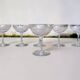 6 crystal champagne coupes Baccarat / Nancy
