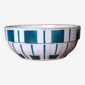 art deco ceramic salad bowl