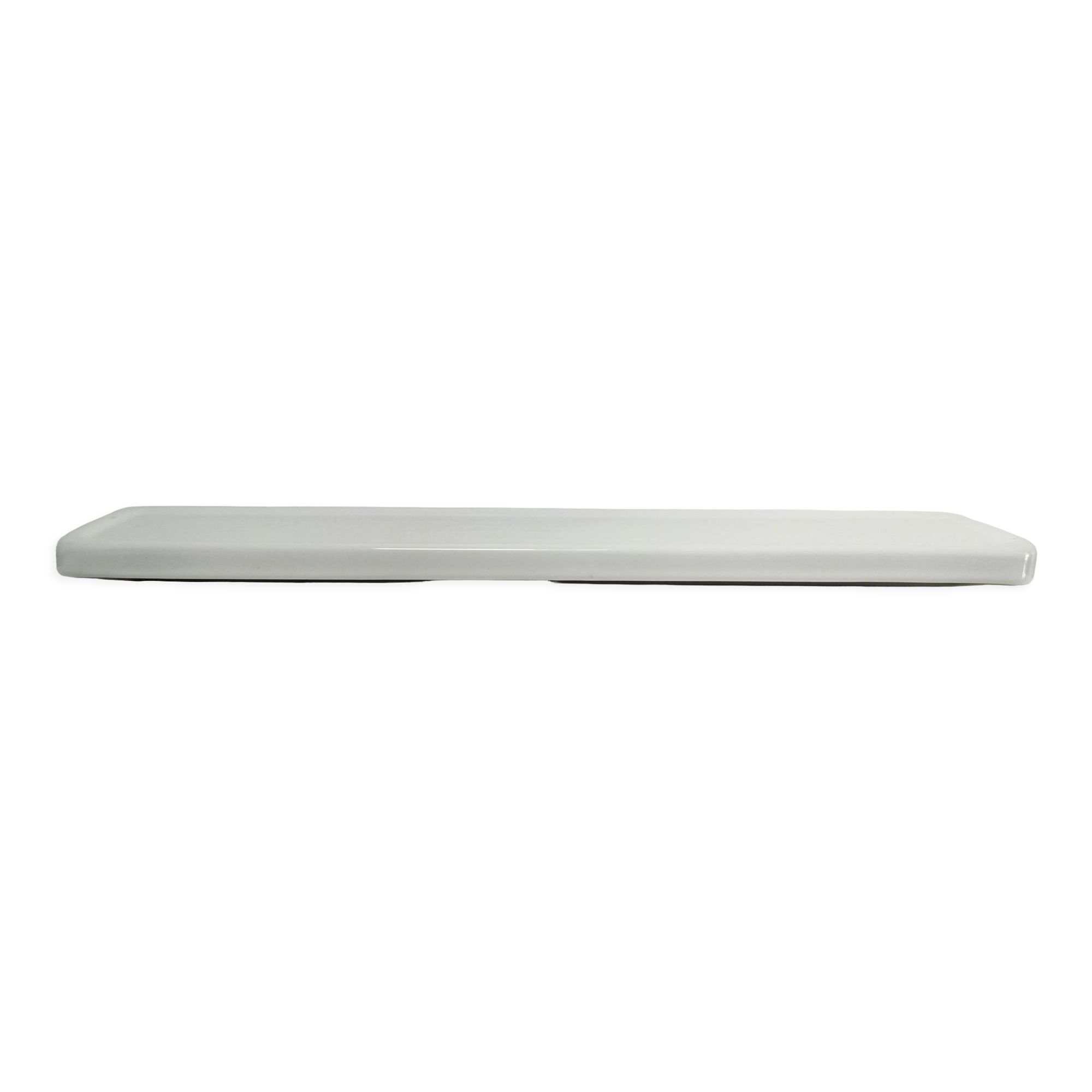 Vintage white glazed ceramic wall shelf