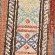 5x8 Orange Blue Striped Turkish Vintage Kilim Rug 170x245Cm