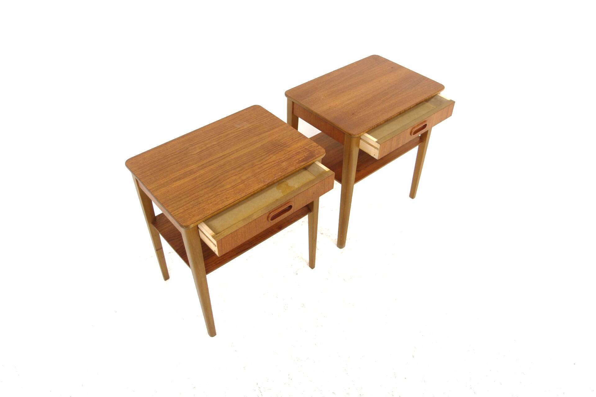 Pair of Scandinavian teak bedside tables, Björkås Möbelfabrik, Sweden, 1960