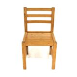 Set of 4 Scandinavian pine chairs, Sweden, 1970