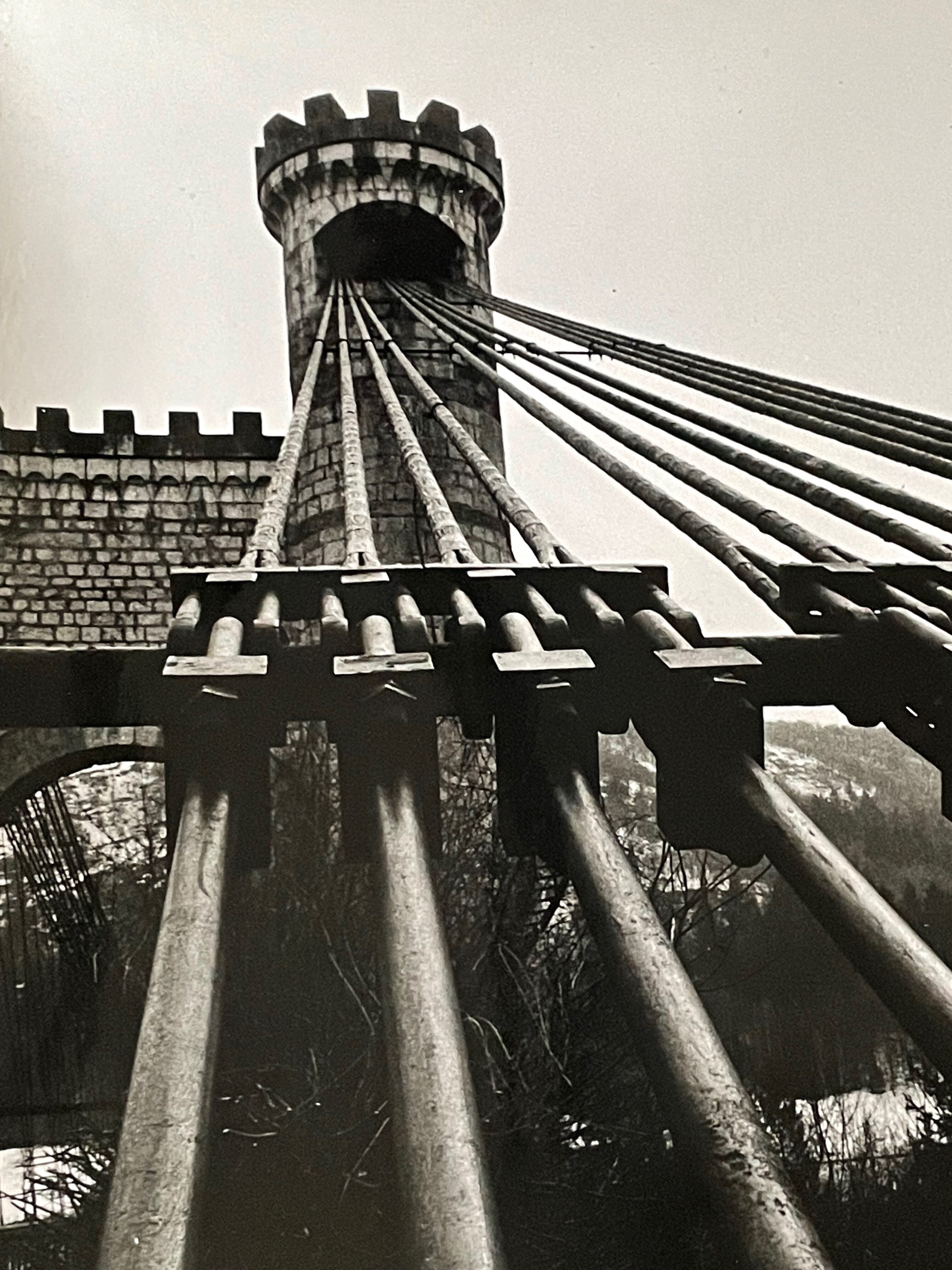 Photograph black and white silver print circa 1970 architecture