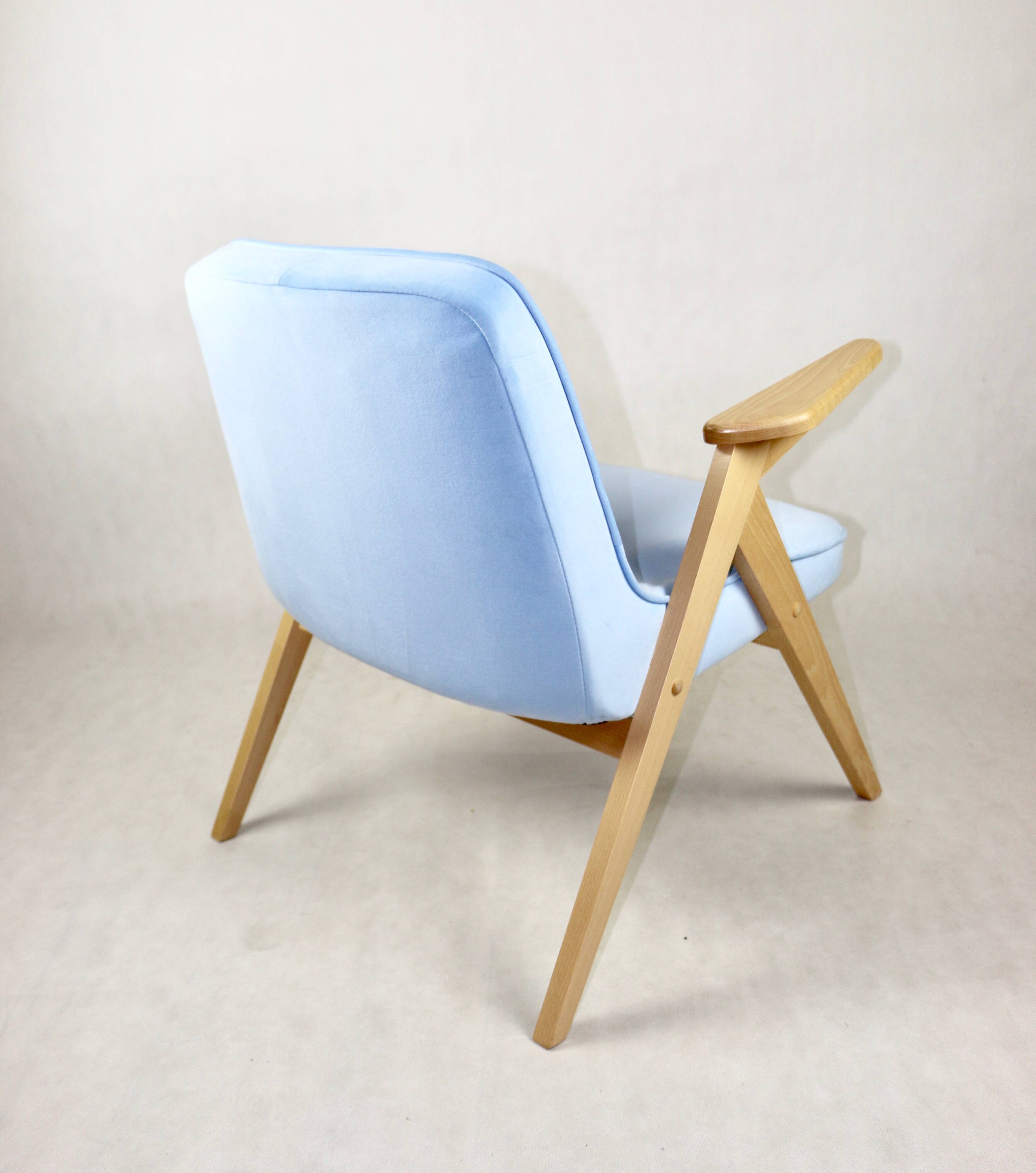 Light blue bunny armchair by józef chierowski