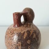 Peruvian stirrup vase with terracotta spout