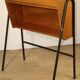 Vintage 1960s wooden secretary with metal legs.