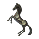 Golden bronze horse