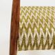 Set 2 Dining Chairs Solid Wood Ash Green Jacquard Fabric
