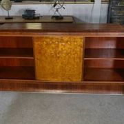 Art Deco rosewood sideboard with gilt door, attributed to Maison Dominique, 1940s