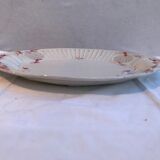 Former ceramic plate white decor red vintage