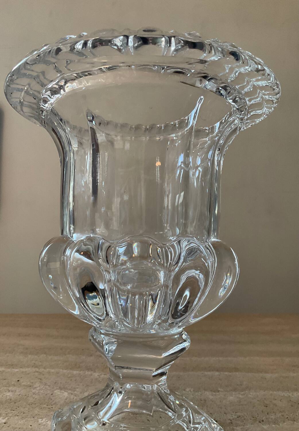 Paire de vase Médicis en cristal