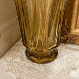 Large smoked glass vase from the 70s