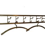 Art-Deco brass Coat Rack  &  2 Hangers, France, 1940s