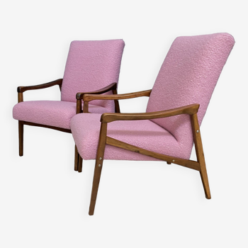 Chaises boucles roses de Jiri Jiroutek 1960