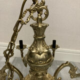 8-branch bronze chandelier