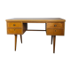60s office in honey wood and formica moka compass feet