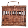 Old wicker rattan trunk - suitcase