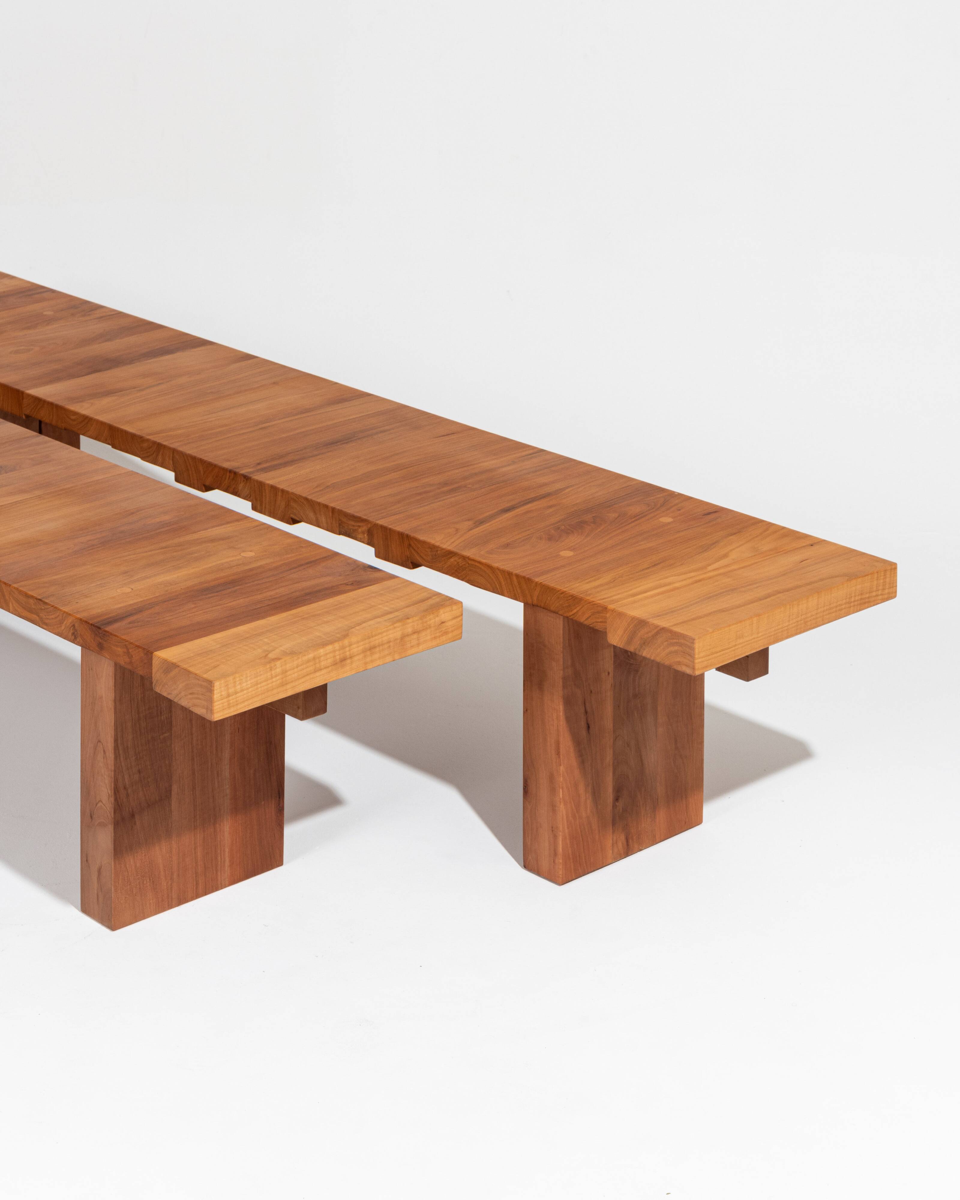 Large wooden bench