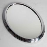Oval mirror top 1950 silver
