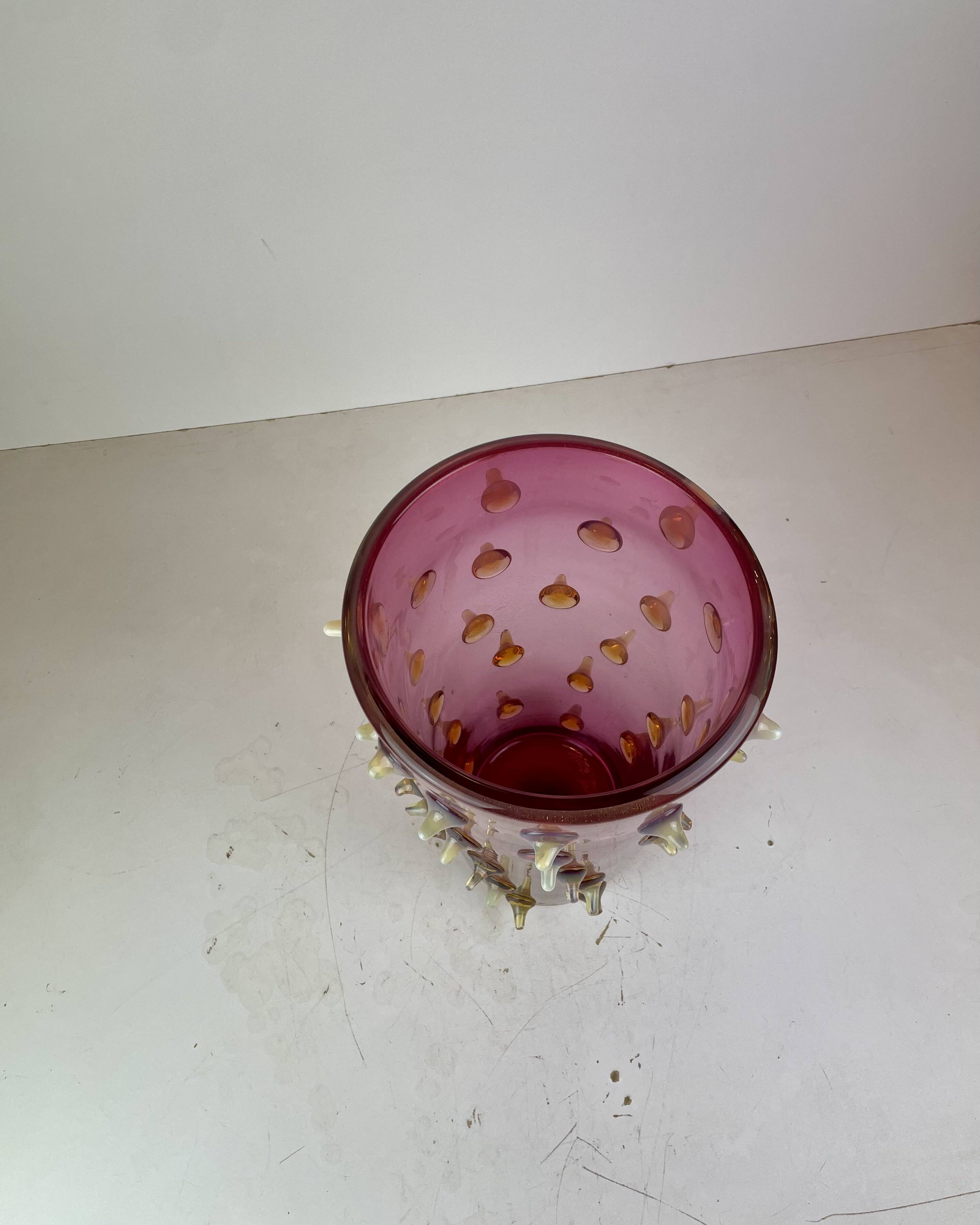 Thorn Spikes Murano Glass Vase by Pino Signoretto, Italy, 1990s