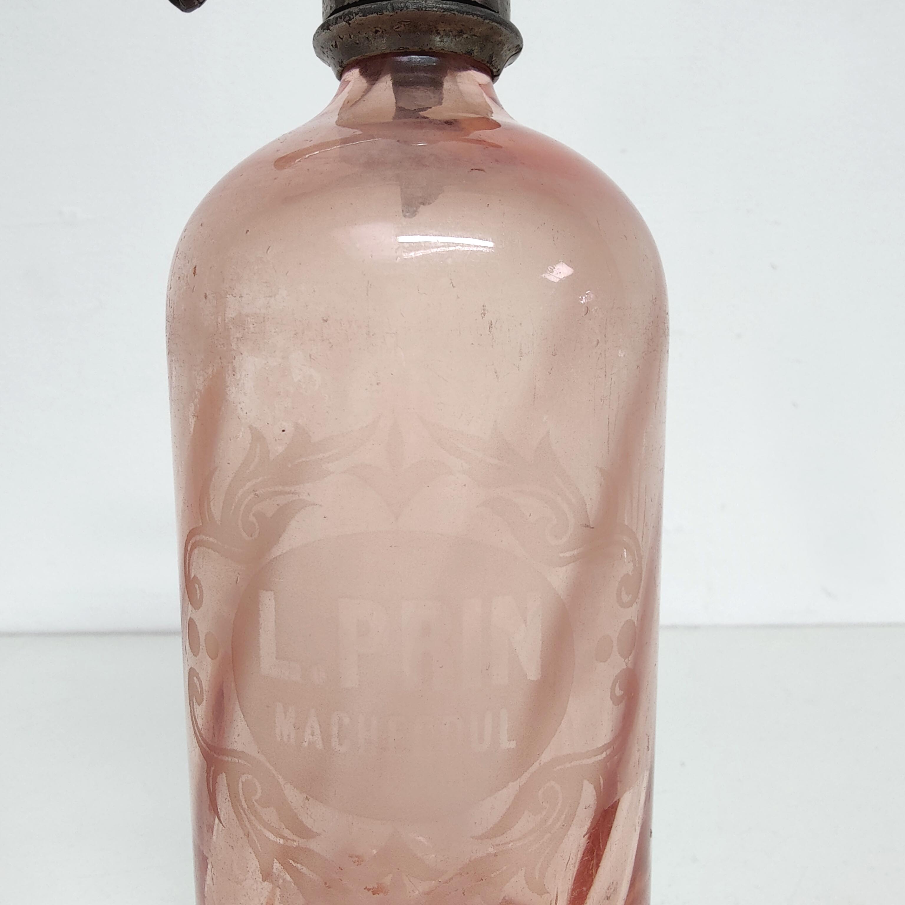 Siphon bistrot glass relief pink Machecoul Loire Atlantique