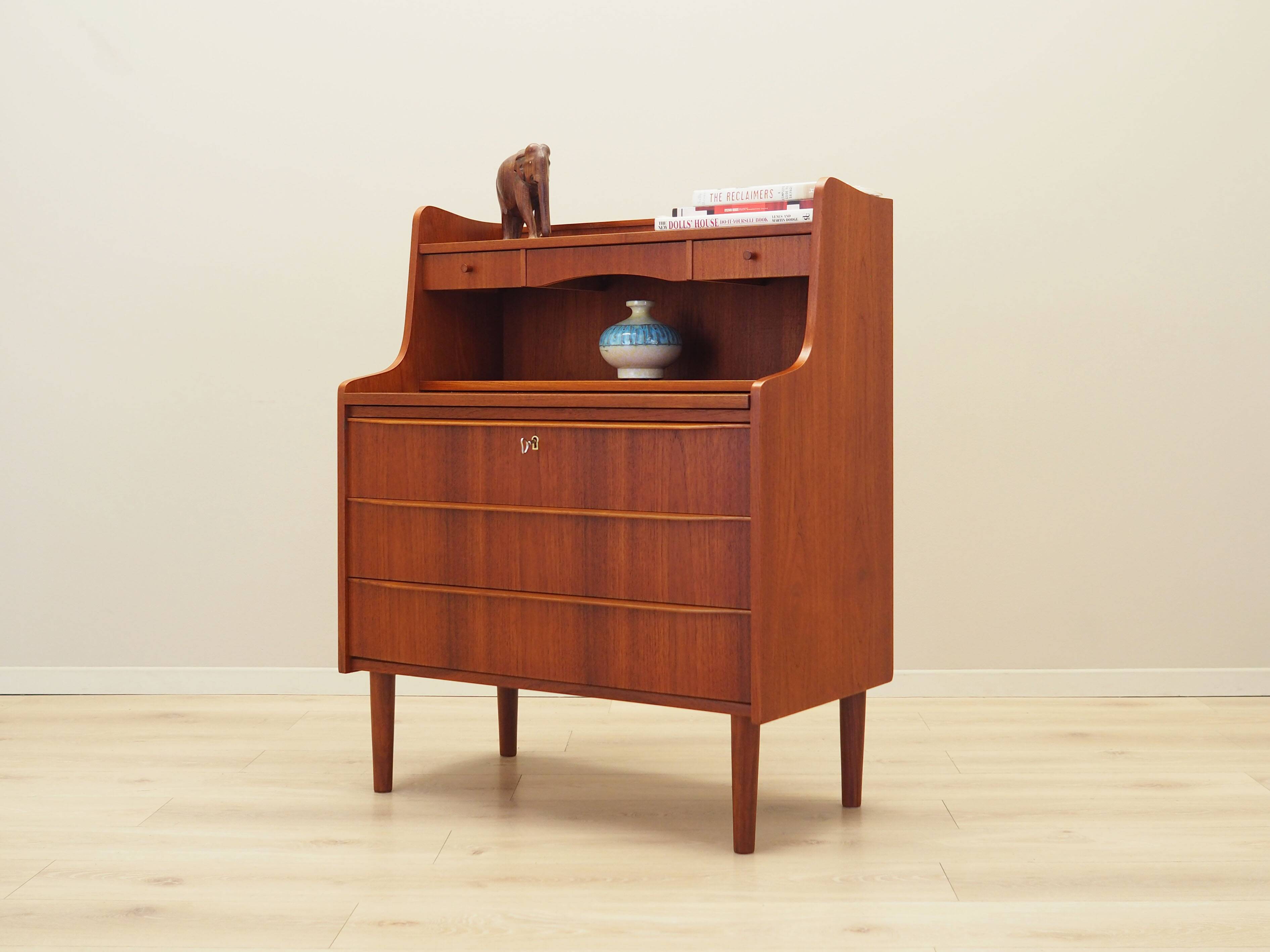 Teak secretary, Danish design, 1970s, production: Denmark