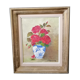 Flower bouquet painting Signed J Grundler