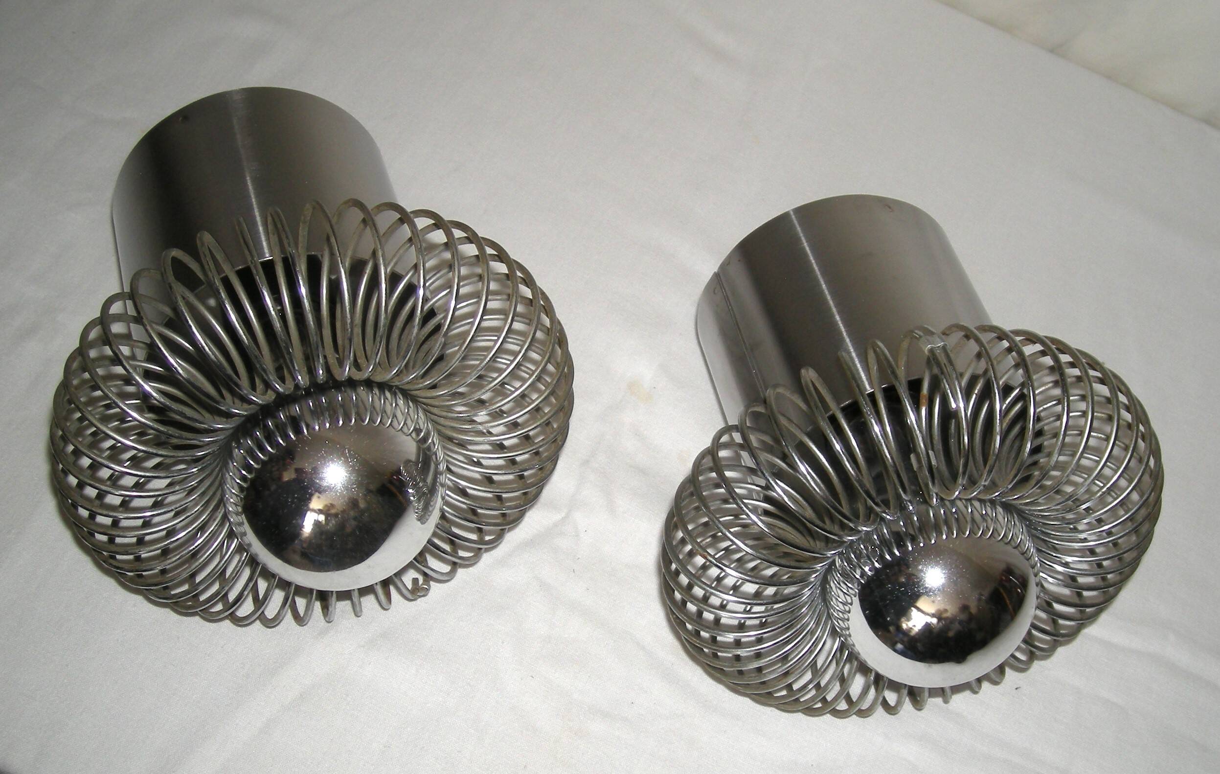 Pair of spring wall lights - Philippe Rogier - Oxar from the 70s