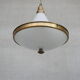 Dutch two tone opaline and brass pendant light