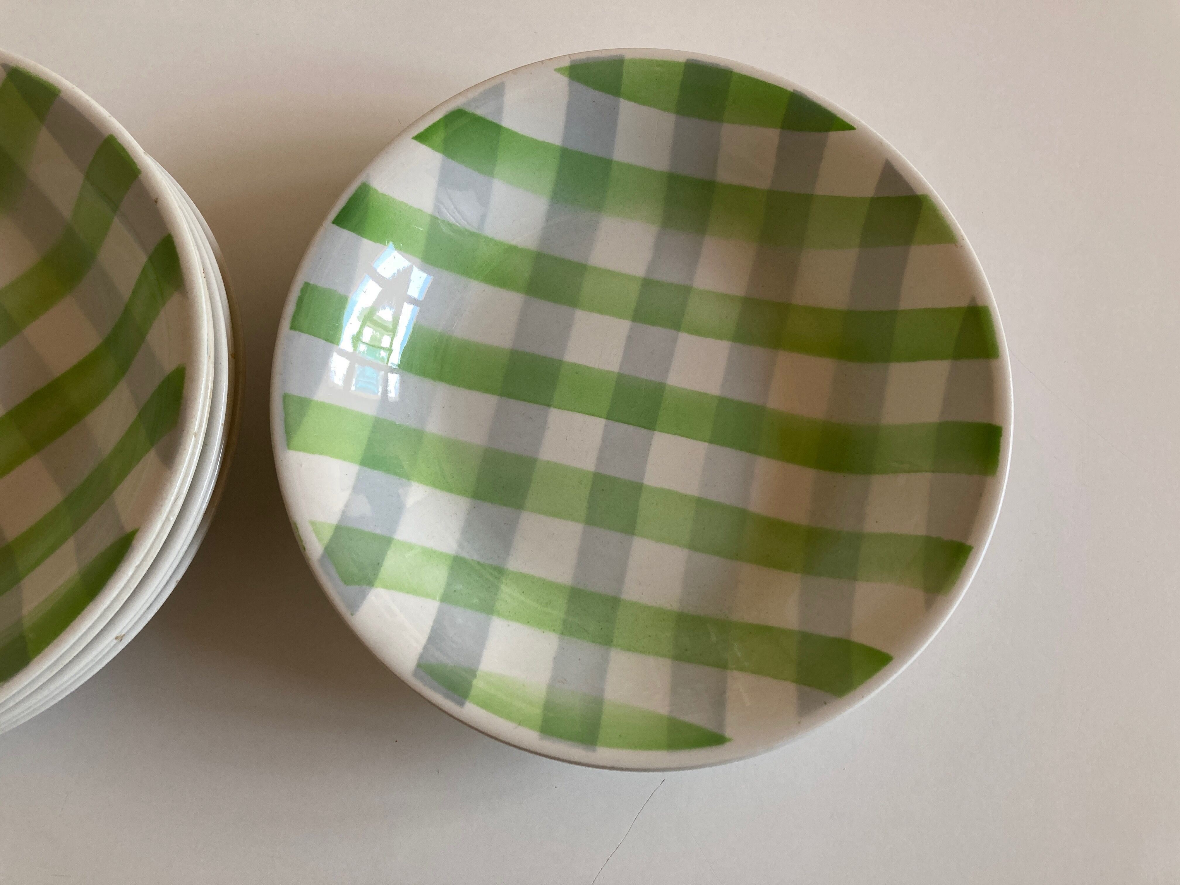 Set of 8 plates Croisette 1960 Badonwiller