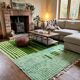 Tapis Vert Contemporain - 304 x 258 cm